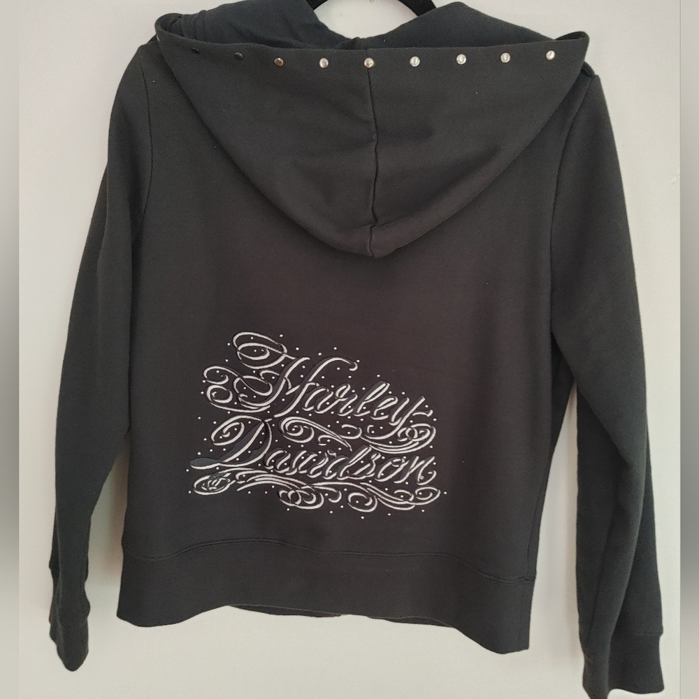 Harley Davidson Zip Up Hoodie Sweater Jacket M - Picture 2 of 8